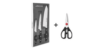 Cuchilleria - CUCHILLO FORJADO MONDADOR + COCINERO 26 + COCINERO 33\'3 MANHATTAN + TIJERA