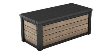 Ordenacion del jardin - ARCON DE RESINA IMITACION MADERA WALNUT 454 L 70X145X60CM