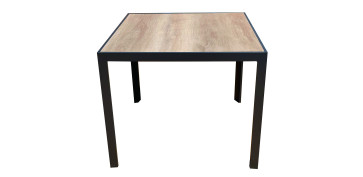 MESA ALUMINIO TABLERO DPC CUADRADA 90X90 CM