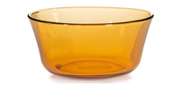 Vajillas - ENSALADERA VIDRIO AMBAR 6 UNIDADES 23CM