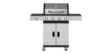 Mobiliario de Jardín - BARBACOA GAS 4 FUEGOS CON QUEMADOR LATERAL