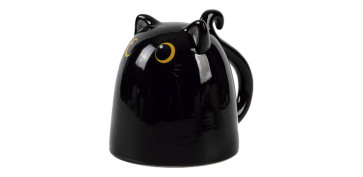 Vajillas - TAZA CERAMICA DECORATIVA GATO NEGRO 30CL