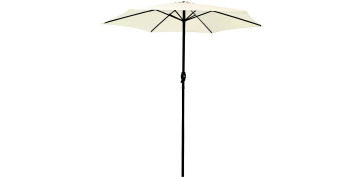 FOLLETO JARDIN 2026 - PARASOL ACERO CON MANIVELA BEIGE 2 M TUBO 32MM