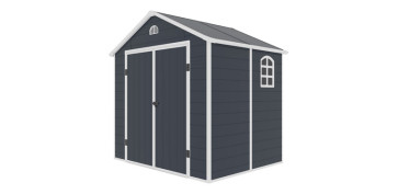 Mobiliario de Jardín - CASETA RESINA SERIE AVE CON SUELO 4,65M² 242X192X239CM