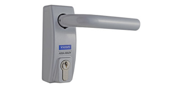 Carpinteria - MANILLA VECTOR ANTIPANICO BOCALLAVE A 72MM Y CILINDRO TE-5 (JUEGO) GRIS