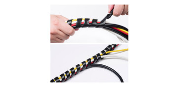 RECOGEDOR DE CABLES ESPIRAL D-LINE 2,5M Ø 10 A 40MM Ø BLANCO