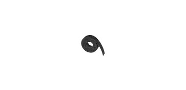 SUJETACABLES FIJACION TEXTIL BUCLE D-LINE 1,2M 20MM NEGRO
