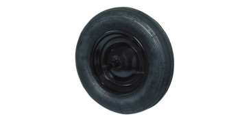 RUEDA CARRETILLA OBRA Ø35CM EJE 10CM NEGRA