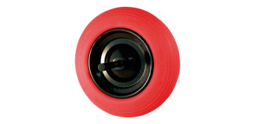 RUEDA CARRETILLA OBRA IMPINCHABLE Ø35CM EJE 20MM ROJA