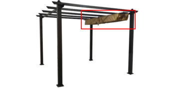 Decoración - TOLDO RECAMBIO PARA PERGOLA CORREDERA 3X4 M CRUDO P/PERGOLA COD.23025737