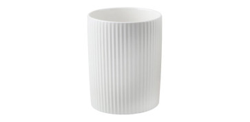 Utensilios de cocina - BOTE PORCELANA GRABADA UTENSILIOS COCINA BLANCO RAYAS
