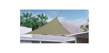 Cercado y ocultacion jardin - TOLDO VELA SOMBREO TRIANGULAR POLIETILENO 185GR 03X03X03M ARENA