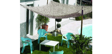 Cercado y ocultacion jardin - TOLDO VELA SOMBREO RECTANGULAR CAMUFLAJE 03X04M BLANCO ROTO