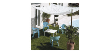 Cercado y ocultacion jardin - TOLDO VELA SOMBREO CUADRADO CAMUFLAJE 03X03M BLANCO ROTO