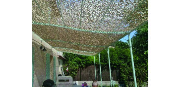 Cercado y ocultacion jardin - TOLDO VELA SOMBREO RECTANGULAR CAMUFLAJE 02X03M ARENA