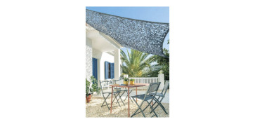Cercado y ocultacion jardin - TOLDO VELA SOMBREO CUADRADO CAMUFLAJE 03X03M GRIS