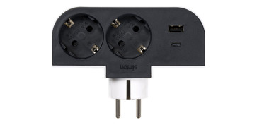 Material instalacion electrico - ADAPTADOR GIRATORIO 2 TOMAS USBA+USBC BLANCO 30W