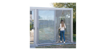 Exterminador de insectos - MOSQUITERA 2 PANELES CIERRE MAGNETICO CONTINUO 420X250 BLANCA