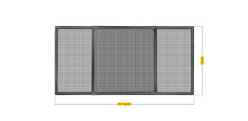 Exterminador de insectos - MOSQUITERA VENTANA EXTENSIBLE FIBRA VIDRIO 50X75-142CM ANTRACITA