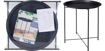 FOLLETO JARDIN 2026 - MESA AUXILIAR ACERO Ø 47CM NEGRO