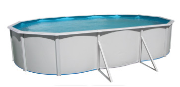 Piscinas, accesorios y complementos - PISCINA ACERO OVALADA CON COLUMNAS 640X336X120CM