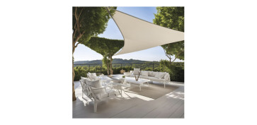 Cercado y ocultacion jardin - TOLDO VELA SOMBREO TRIANGULAR POLIETILENO 185GR 3,6X3,6X3,6M BLANCO ROTO