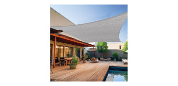 Cercado y ocultacion jardin - TOLDO VELA SOMBREO CUADRADO POLIETILENO 185GR 03X03M BLANCO ROTO