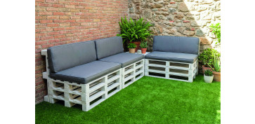 Librería y papeleria - COJIN ASIENTO PALET GRIS CLARO 120X80X10CM PANAMA LIGTH GREY