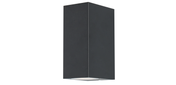 Iluminacion vivienda - APLIQUE EXTERIOR CONFO NEGRO 2XGU10 IP44