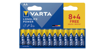 Pilas y baterías - PILA ALCALINA LONG LIFE POWER LR06 AA 12 UNIDADES