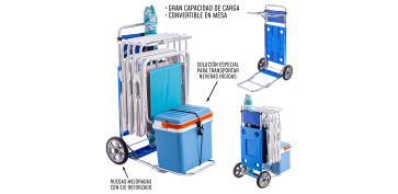 FOLLETO JARDIN 2026 - CARRO PORTA SILLAS PLAYA 50 X 76 X 105 CM