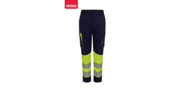 Vestuario laboral - PANTALON ALTA VISIBILIDAD STRETCH CINTA SEGMENTADA NAVY/AMARILLO TALLA XL MUJER