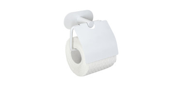 Accesorios para el baño - PORTAROLLOS CON TAPA DE ACERO INOXIDABLE TURBO-LOC® SERIE OREA WHITE MAT