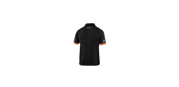 POLO TECNICO 180 GR NEGRO / NARANJA FLUOR TALLA M