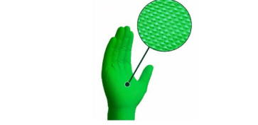 Guantes - GUANTE NITRILO DIAMANTADO CAIMAN VERDE 150UN TALLA XXL