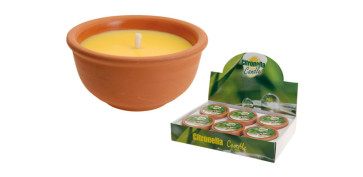 VELA CITRONELA BOL TERRACOTA Ø13X6.5 CM
