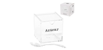 Ordenacion y conservacion de cocina - AZUCARERO ACRILICO+CUCHARA AZUCAR