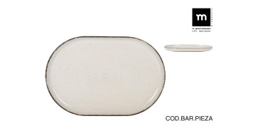 Vajillas - FUENTE OVAL STONEWARE NORDIC ANLLO 30X20X2,5CM