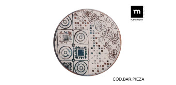 Vajillas - PLATO STONEWARE DECORADO GRECIA LLANO 26CM