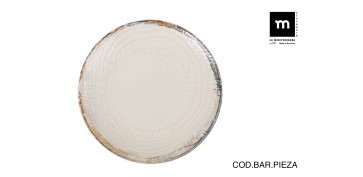 Vajillas - PLATO STONEWARE DECORADO ALBUS LLANO 26 CM