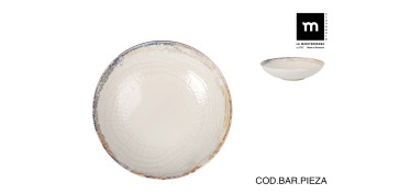 Vajillas - PLATO STONEWARE DECORADO ALBUS HONDO 21CM