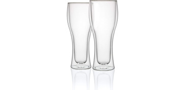 Todo para la mesa - VASO BOROSILICATO DOBLE SET 2UDS 40CL CERVEZA