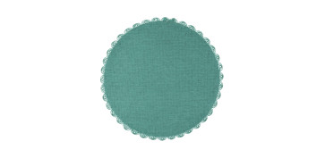 Textil y costura - SALVAMANTEL REDONDO TUQUESA Ø 38CM