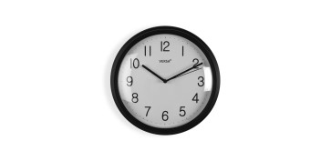 RELOJ PARED REDONDO 26CM NEGRO