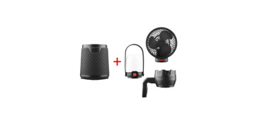 PACK VENTILADOR+LINTERNA+FAROL RECARGABLE USB 700LM 400LM 1600LL