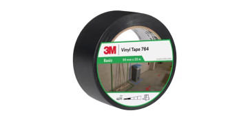 CINTA ADHESIVA VINILO 764 NEGRO 50MMX33MX 0,13MM