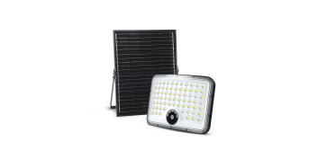 PROYECTOR LED SOLAR CON PLACA NEGRO ADAY 80M2 CCT 2200-3200 LM