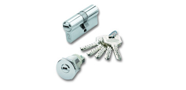 Carpinteria - CILINDRO SEGURIDAD DS10 LEVA LARGA 30/50 MM, CROMO MATE, 5 LLAVES