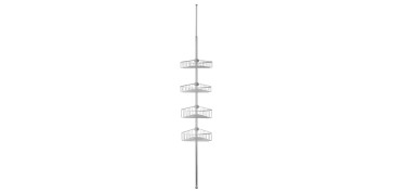 Accesorios para el baño - BARRA TELESCOPICA STEEL CON 4 CESTILLOS