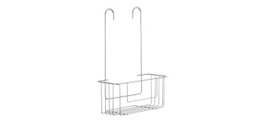 Accesorios para el baño - CESTILLO AIR C/COLGADOR STEEL 